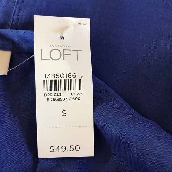 LOFT blue sheer cover up, NWT, women’s small - Picture 5 of 8